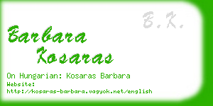 barbara kosaras business card